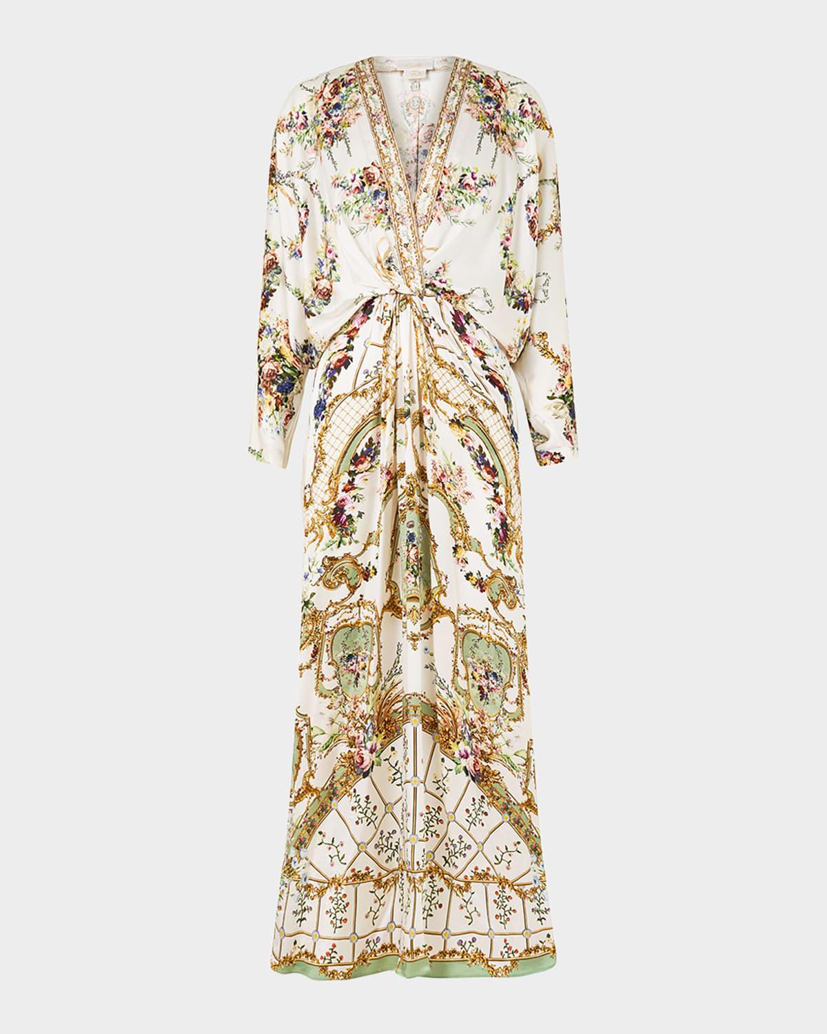 dressing room drama twist-front batwing dress