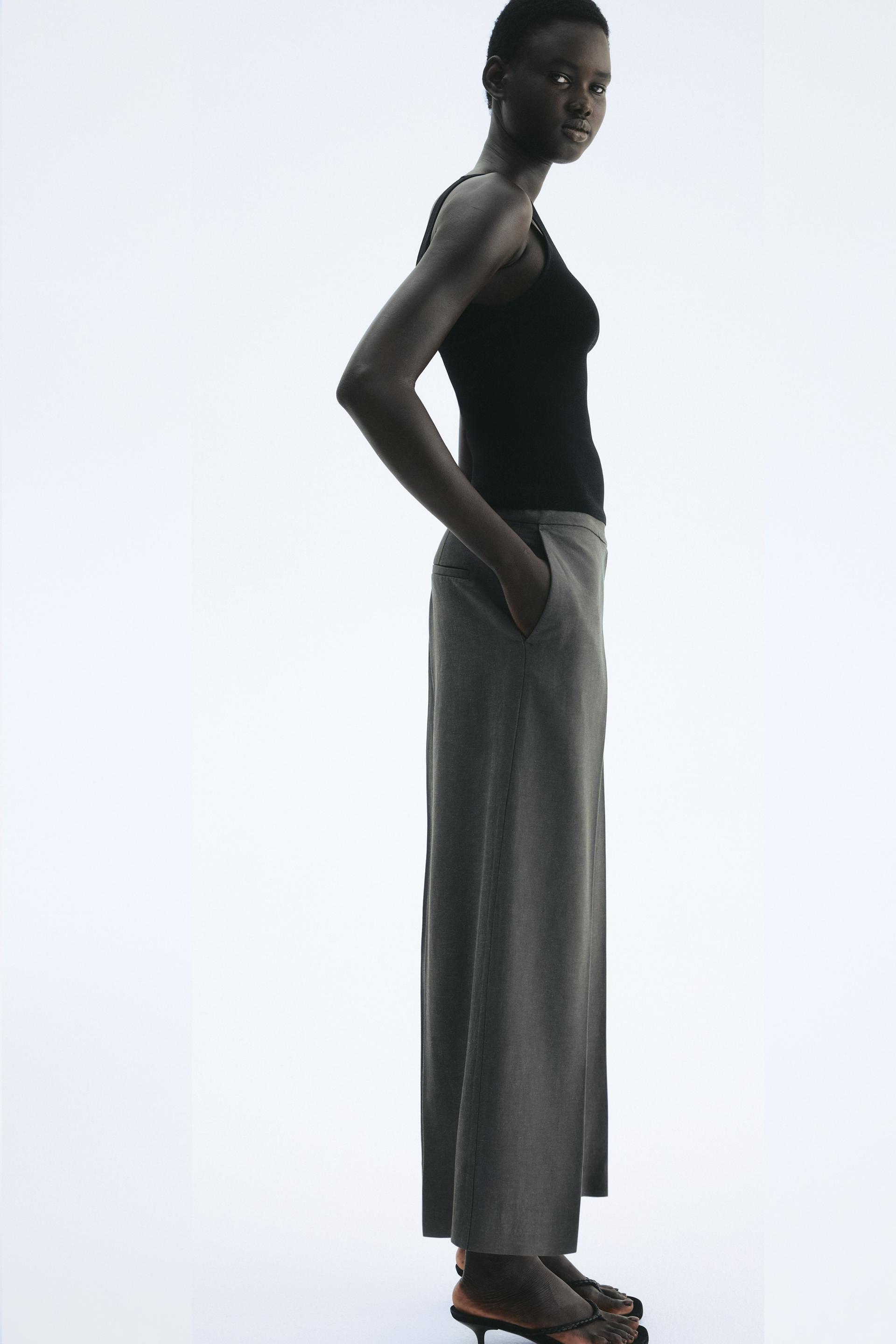 dressy linen-blend pants