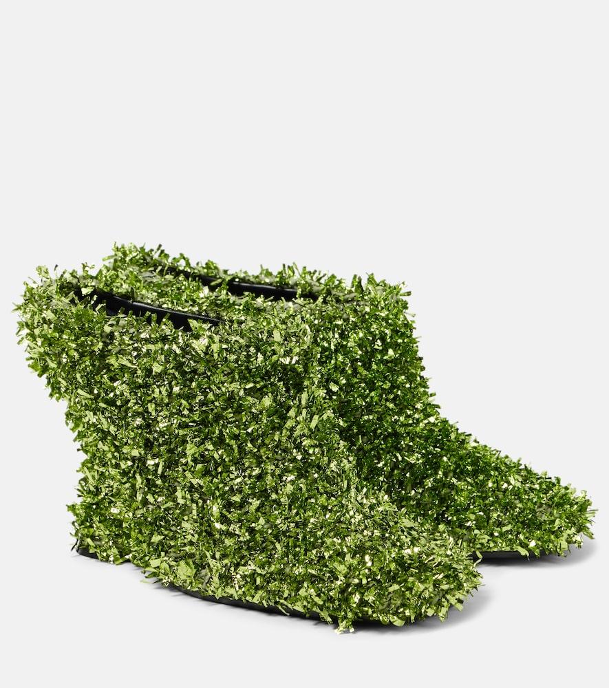 dries van noten 105 glitter metallic wedge mules