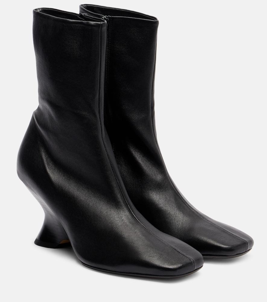 dries van noten 75 leather ankle boots