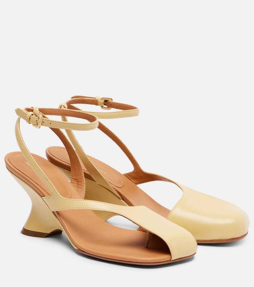 dries van noten 75 leather wedge sandals