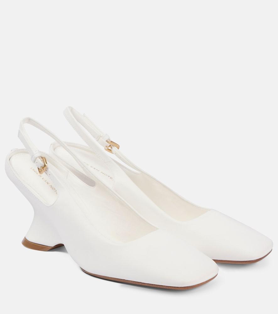 dries van noten 75 leather wedges