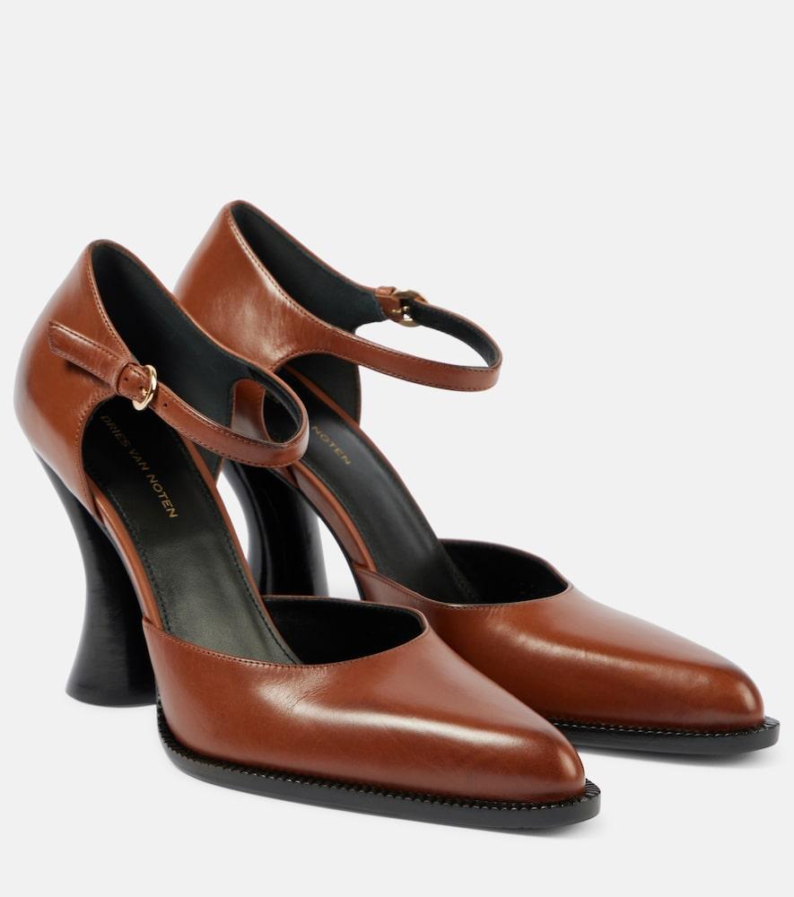 dries van noten 95 leather mary jane pumps