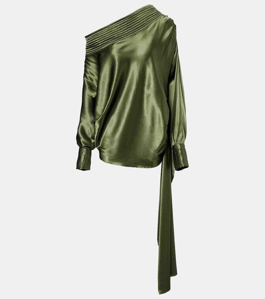 dries van noten asymmetric draped silk
