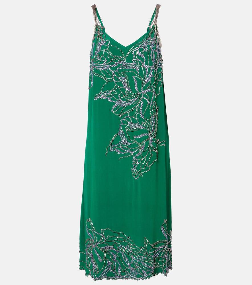 dries van noten beaded silk slip dress