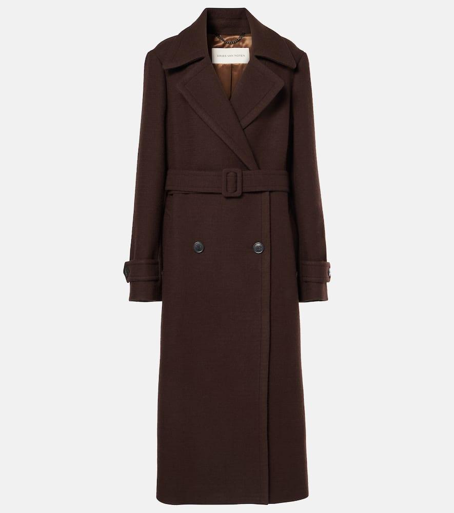 dries van noten belted wool coat