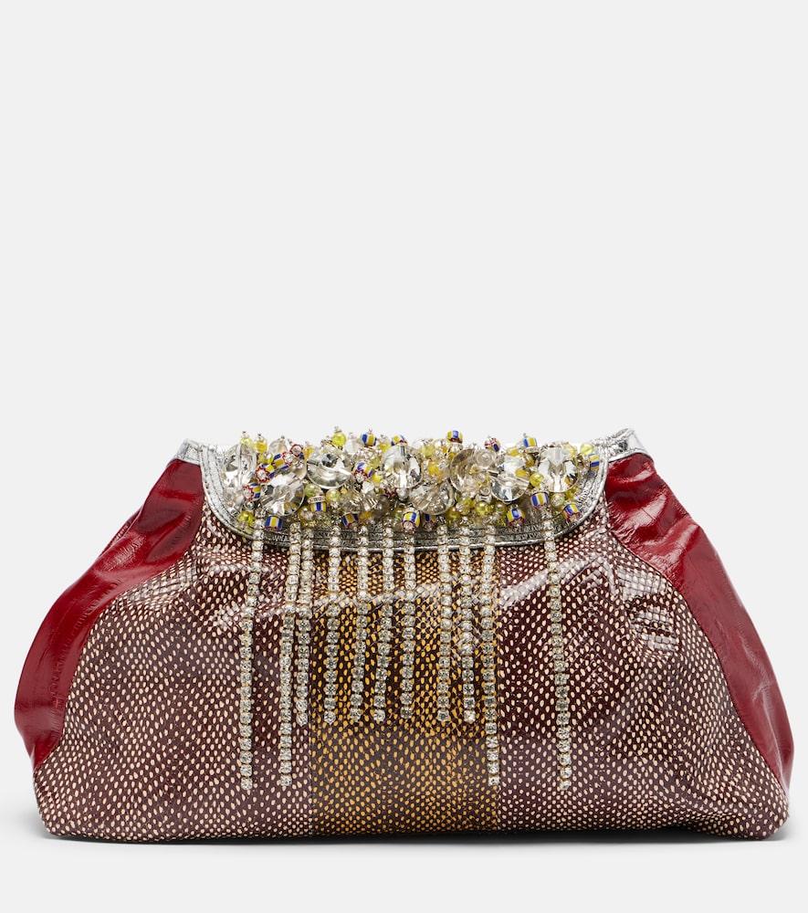 dries van noten blossom small patent leather crossbody bag