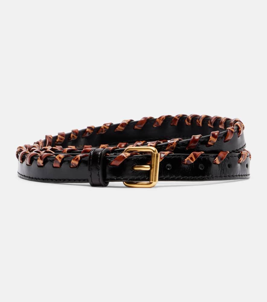 dries van noten braided leather belt