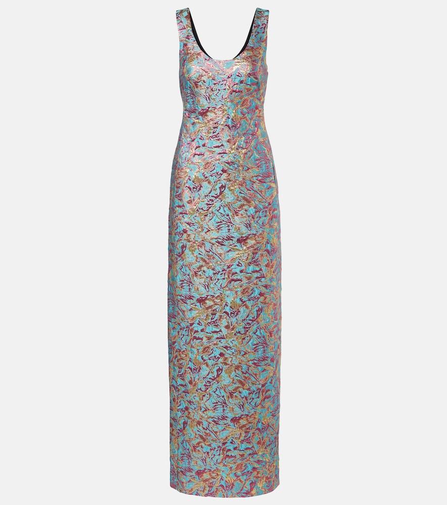 dries van noten brocade maxi dress