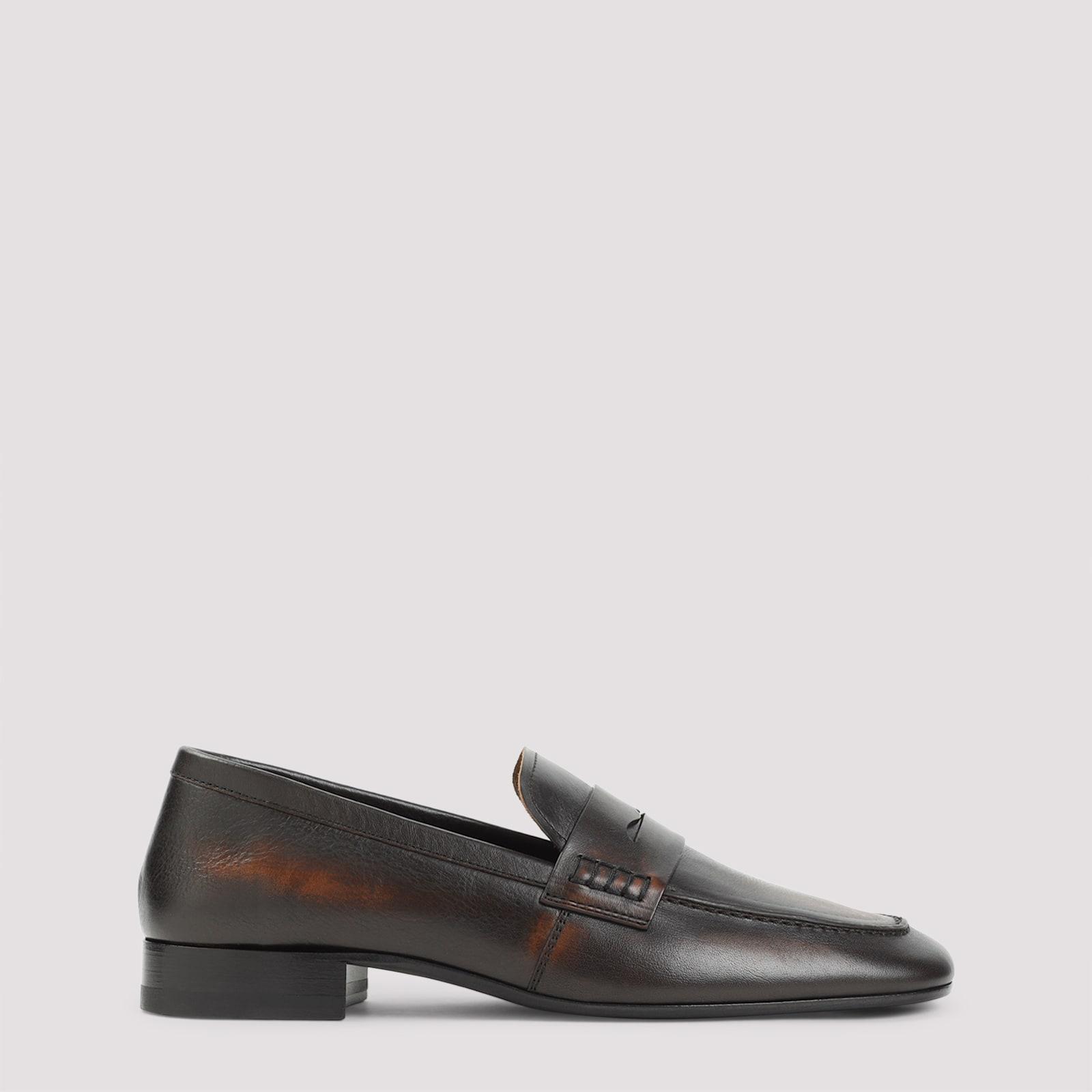 dries van noten calf leather loafers