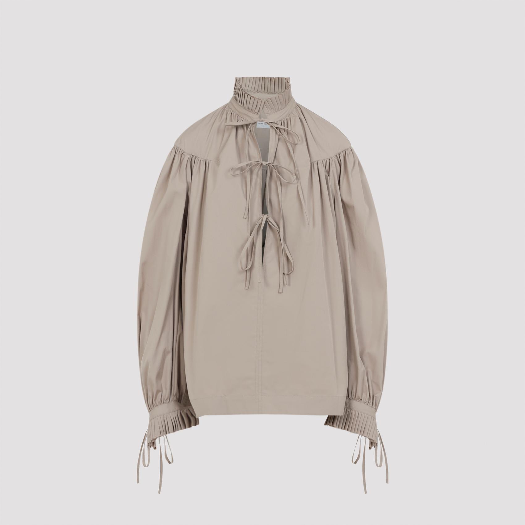 dries van noten catya shirt nude & neutrals cotton - women