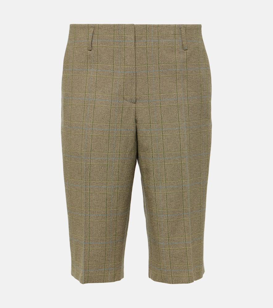dries van noten checked bermuda shorts
