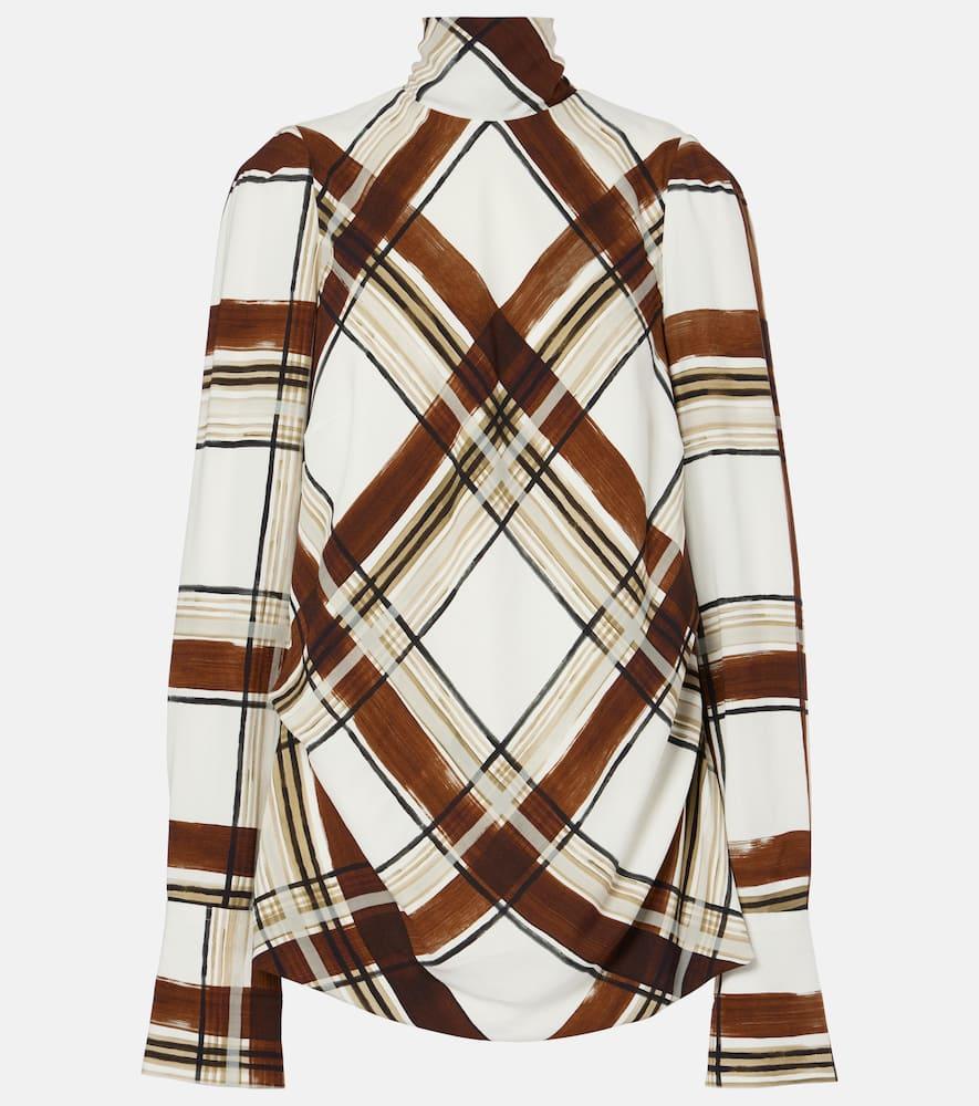 dries van noten checked top
