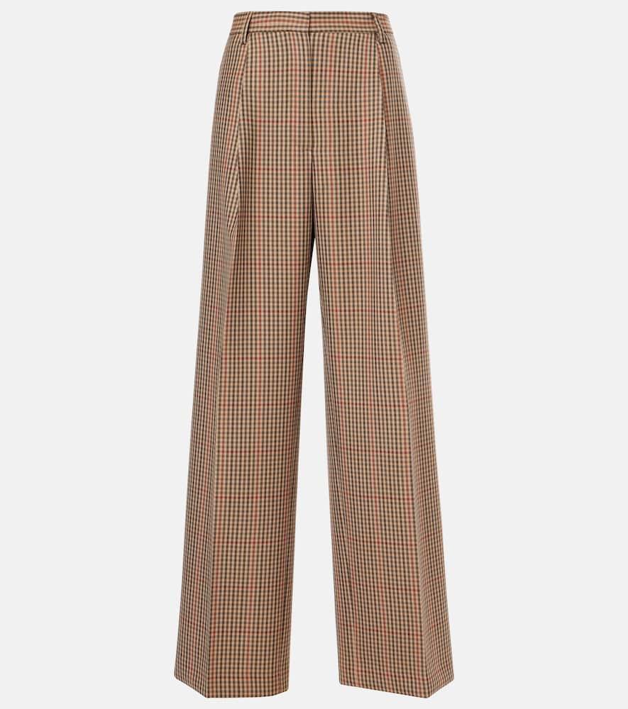 dries van noten checked wool wide