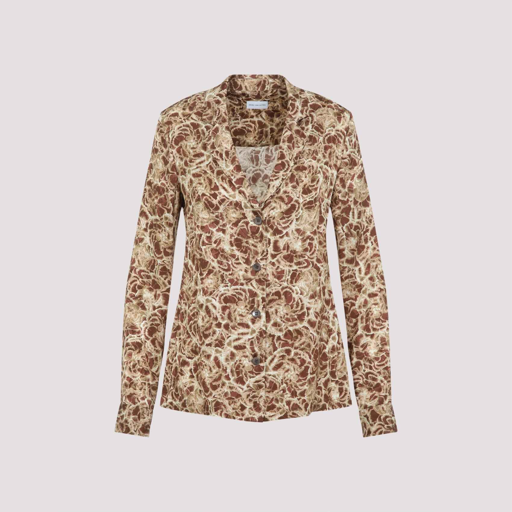 dries van noten colla shirt nude & neutrals viscose - women