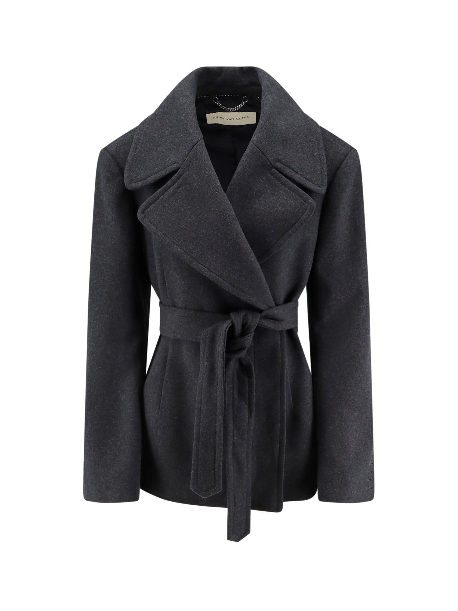 dries van noten cotton blend coat