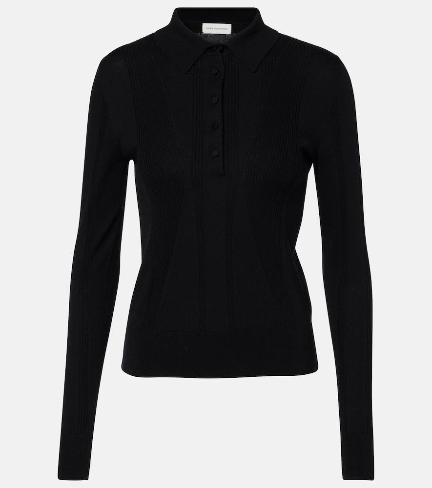 dries van noten cotton polo sweater