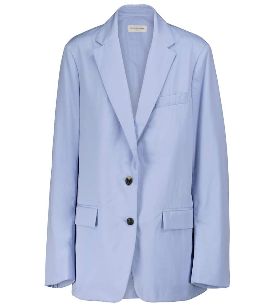 dries van noten cotton poplin blazer