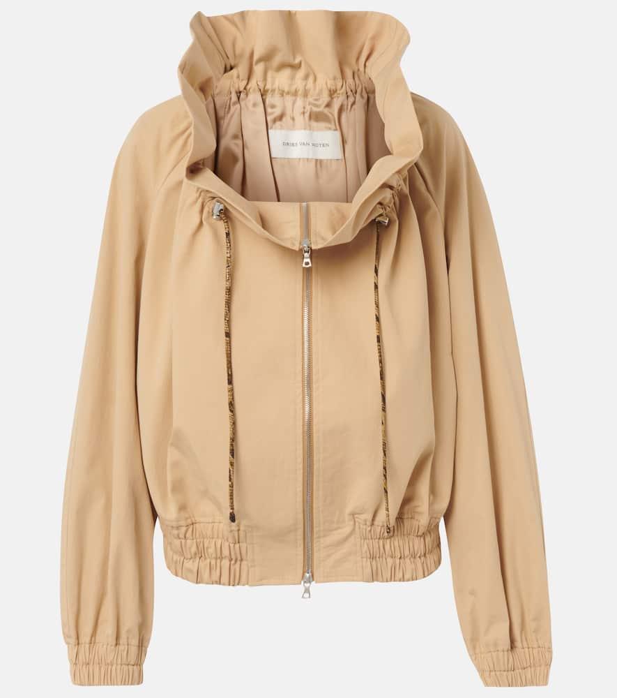 dries van noten cotton poplin bomber jacket