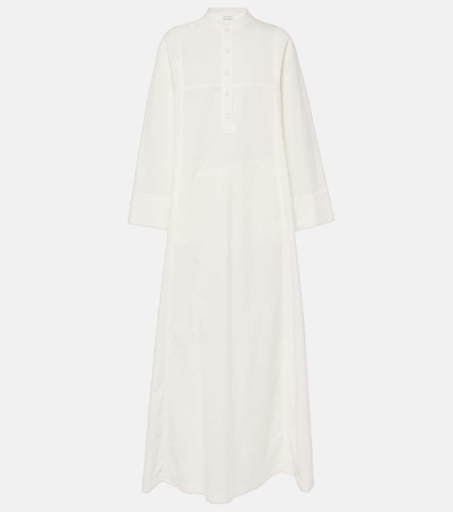 dries van noten cotton poplin maxi dress