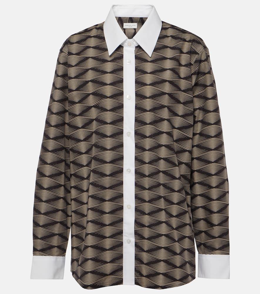 dries van noten cotton poplin shirt
