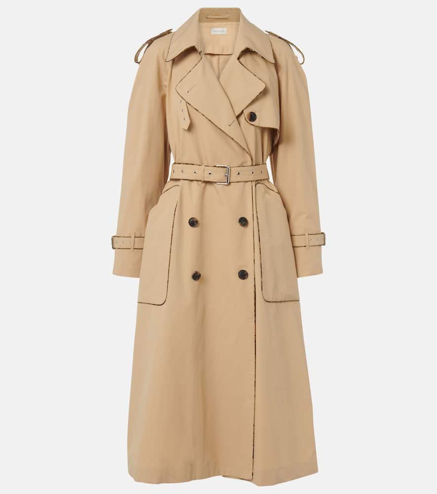 dries van noten cotton poplin trench coat