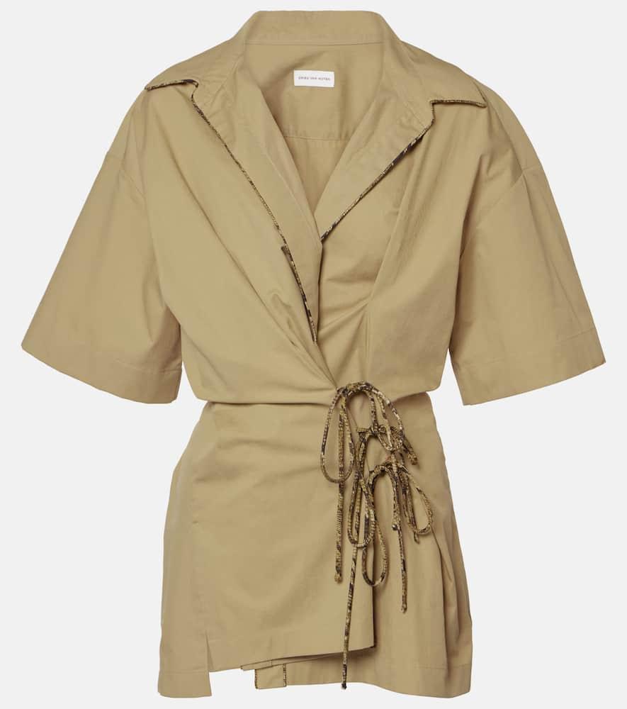 dries van noten cotton twill shirt