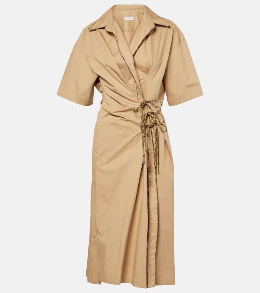 dries van noten cotton wrap dress