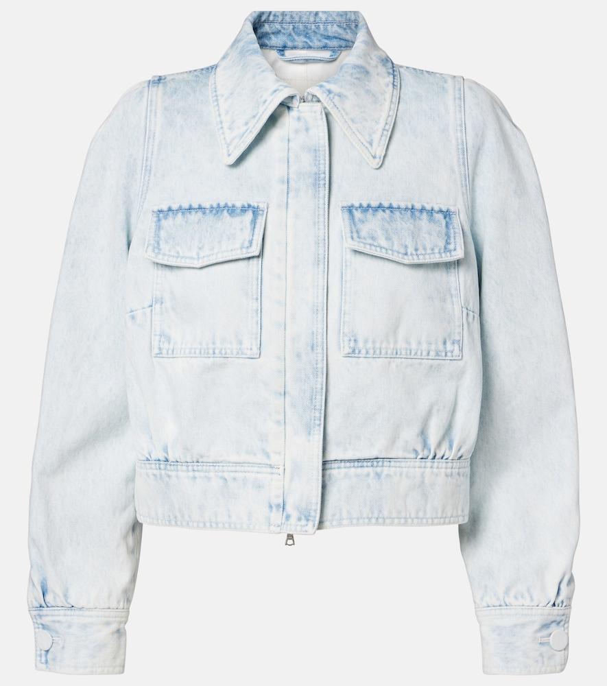 dries van noten cropped denim jacket