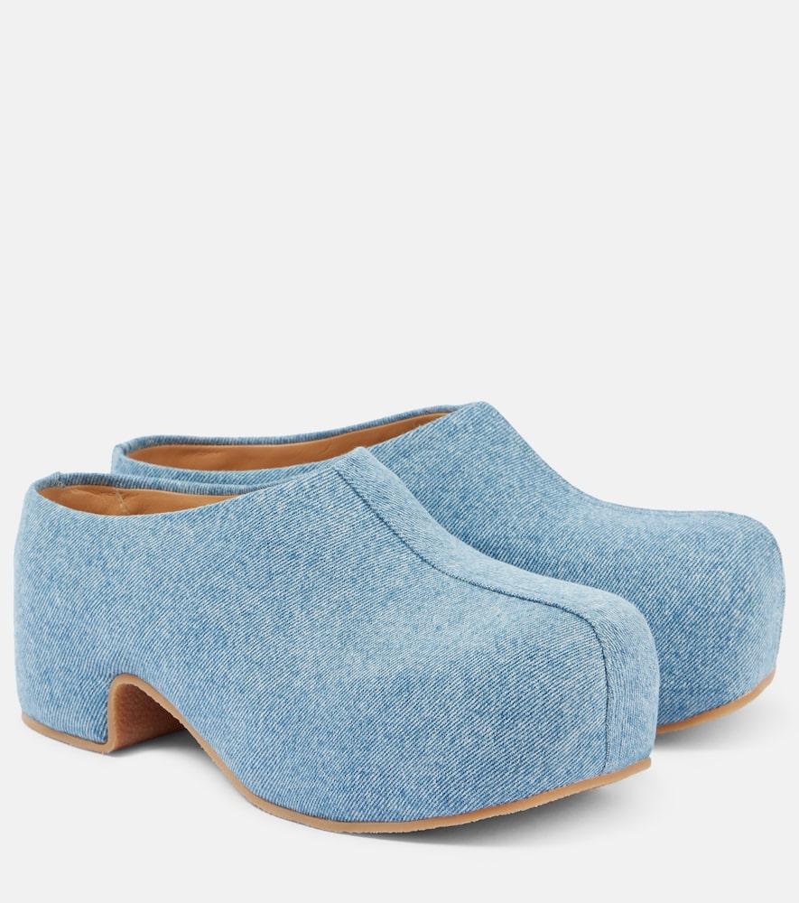 dries van noten denim clogs