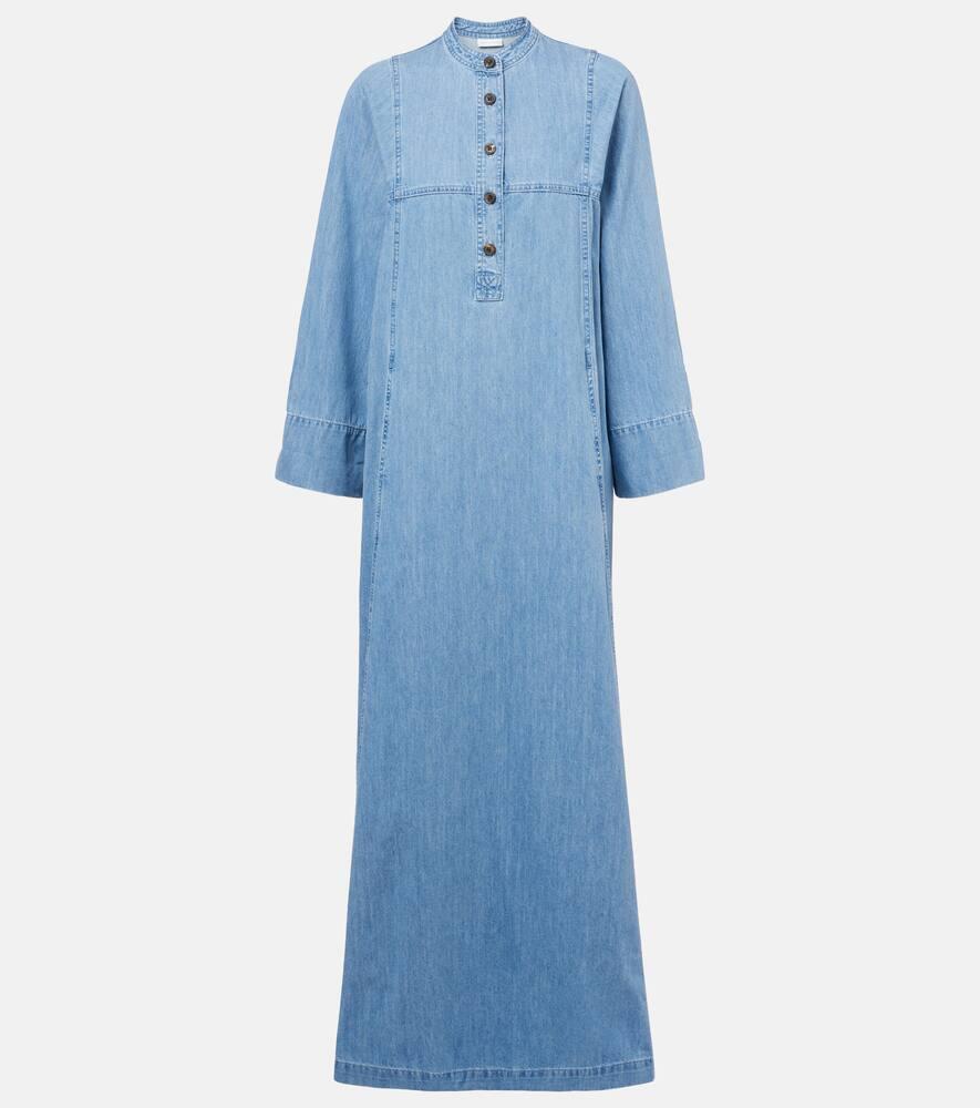 dries van noten denim maxi dress