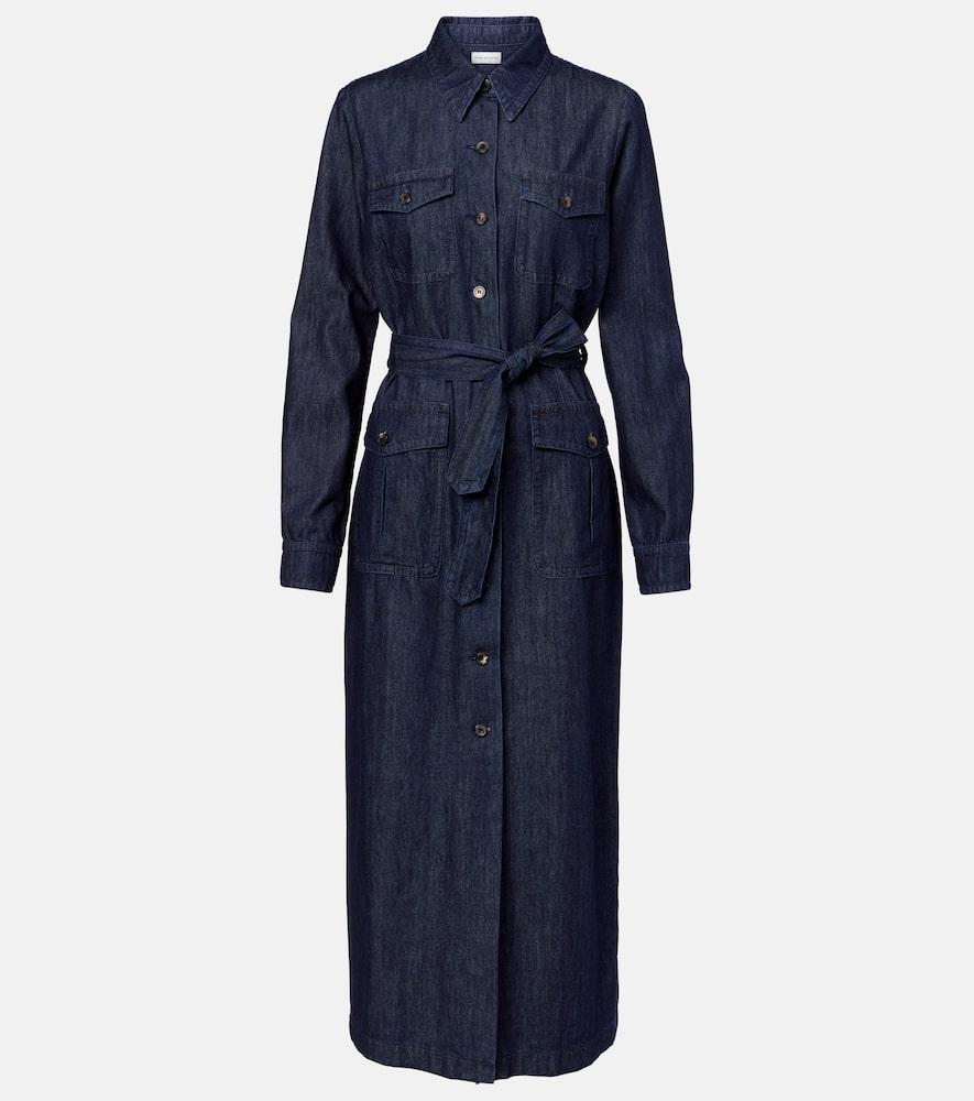 dries van noten denim shirt dress