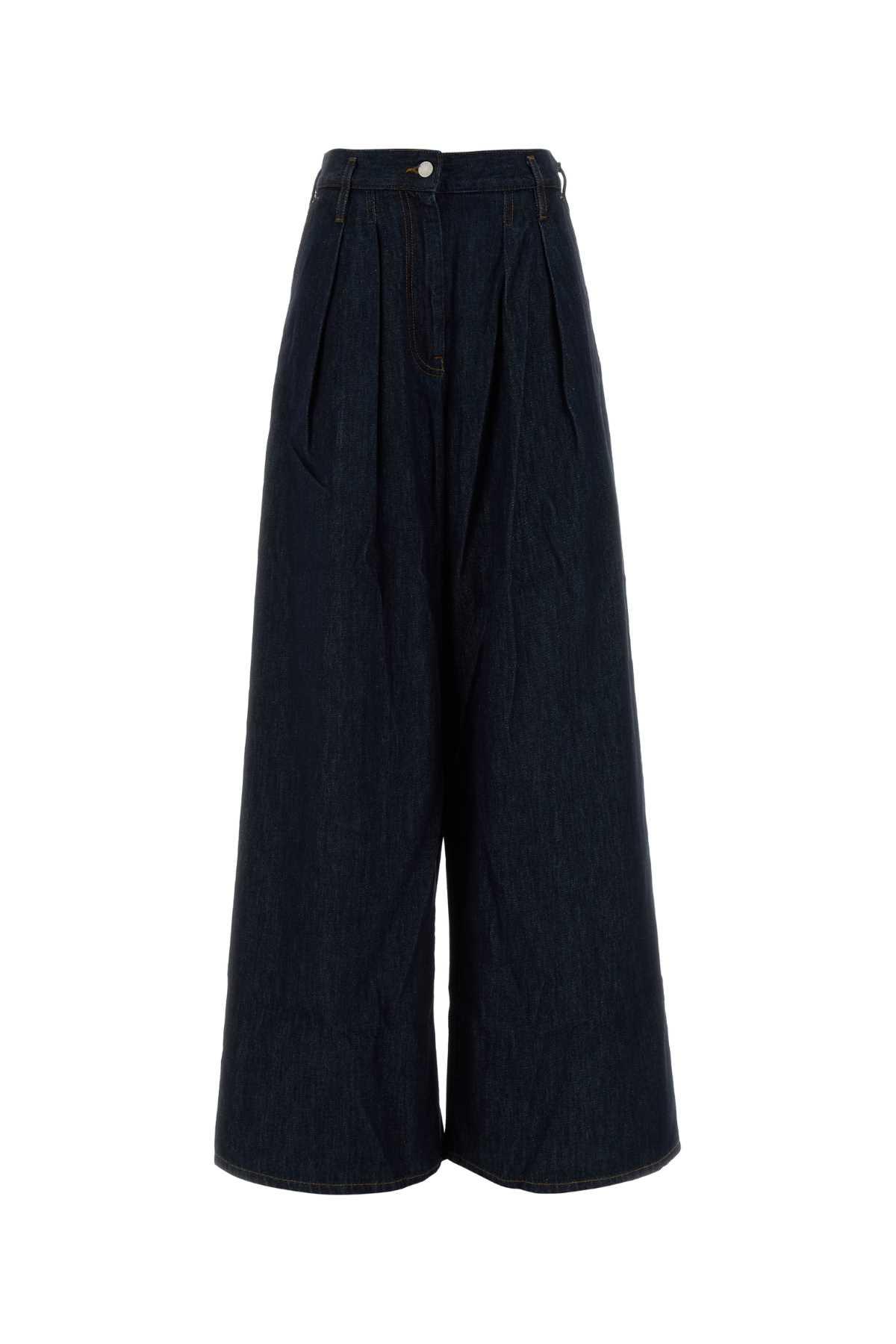 dries van noten denim wide-leg jeans