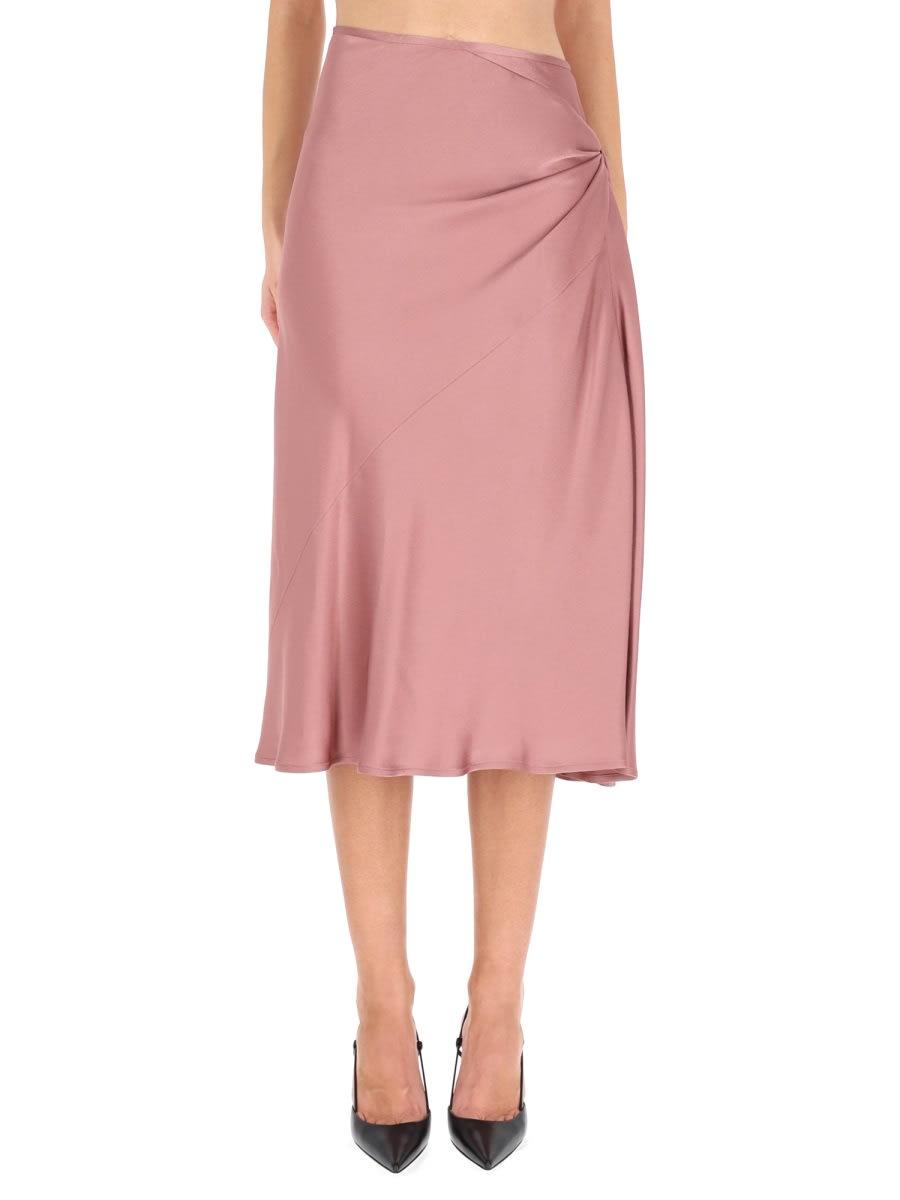 dries van noten draped midi skirt