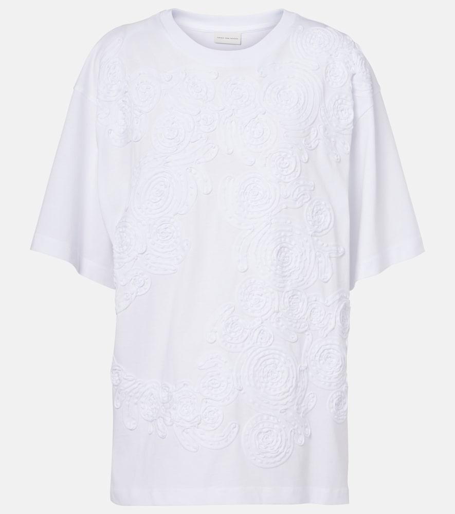 dries van noten embroidered oversized cotton t