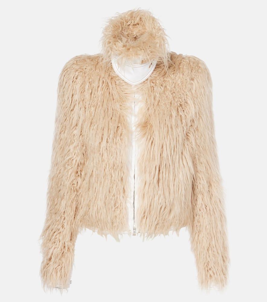 dries van noten faux fur jacket