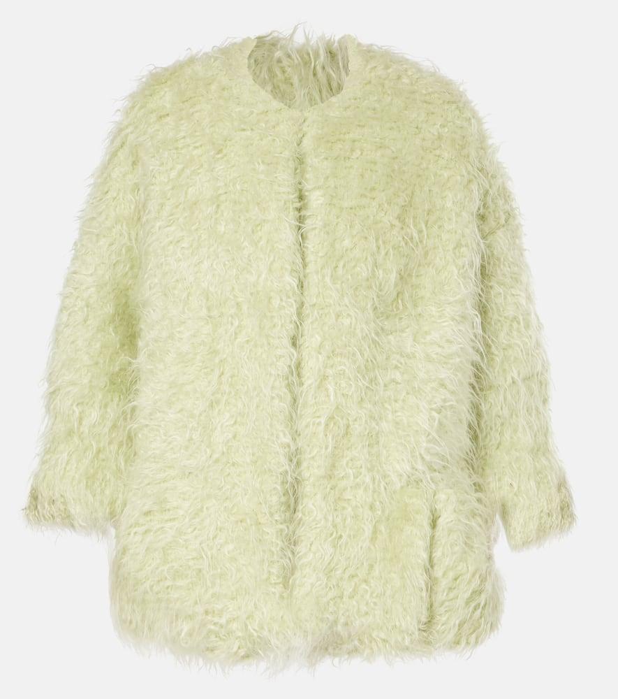dries van noten faux shearling jacket