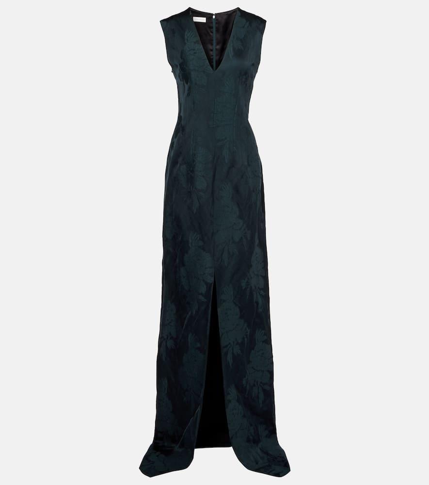 dries van noten floral jacquard gown