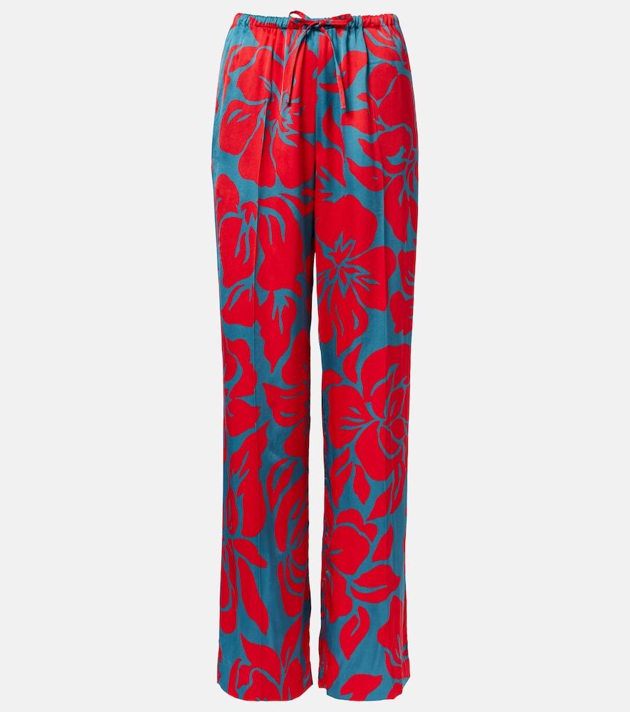 dries van noten floral palazzo pants