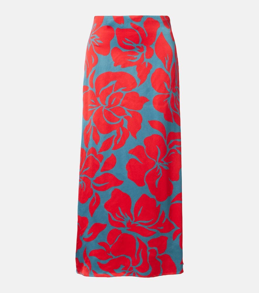 dries van noten floral pencil skirt