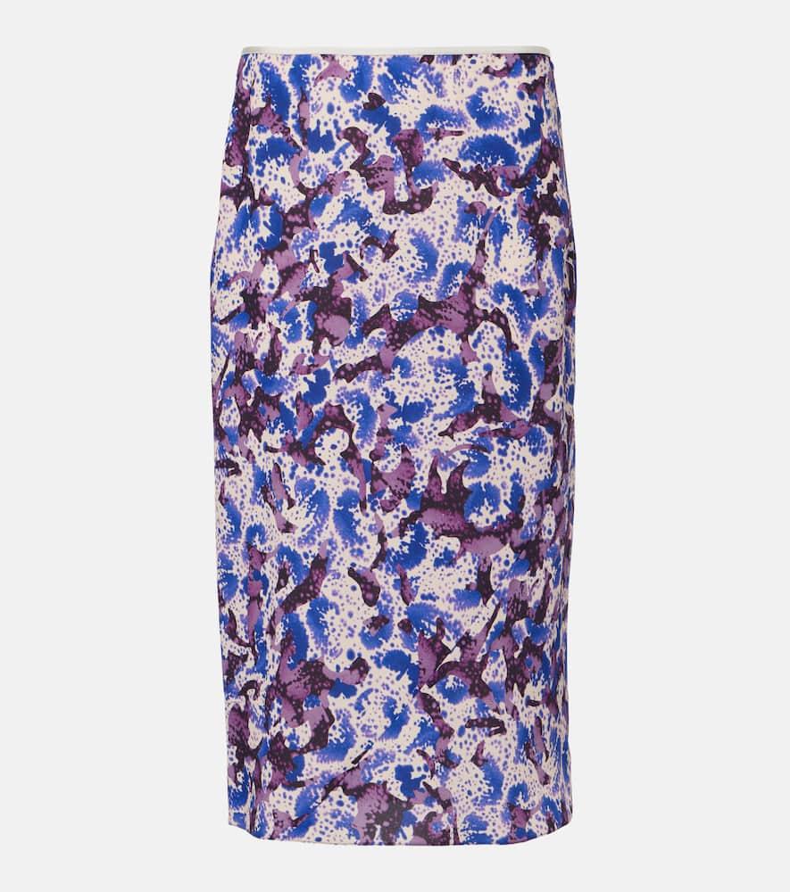 dries van noten floral pencil skirt