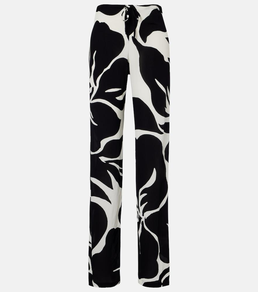 dries van noten floral straight pants