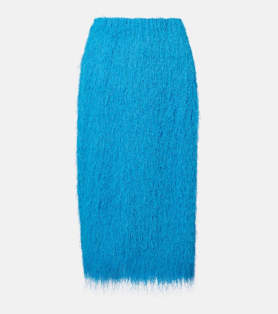 dries van noten fringed midi skirt