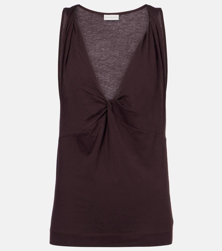 dries van noten gathered cotton top