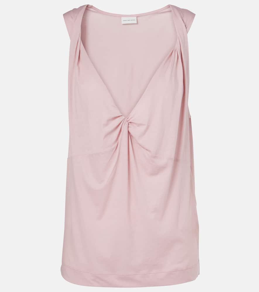 dries van noten gathered cotton top