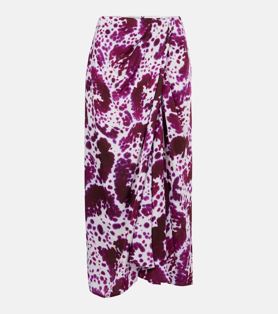 dries van noten gathered midi skirt