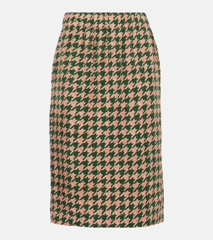 dries van noten houndstooth pencil skirt
