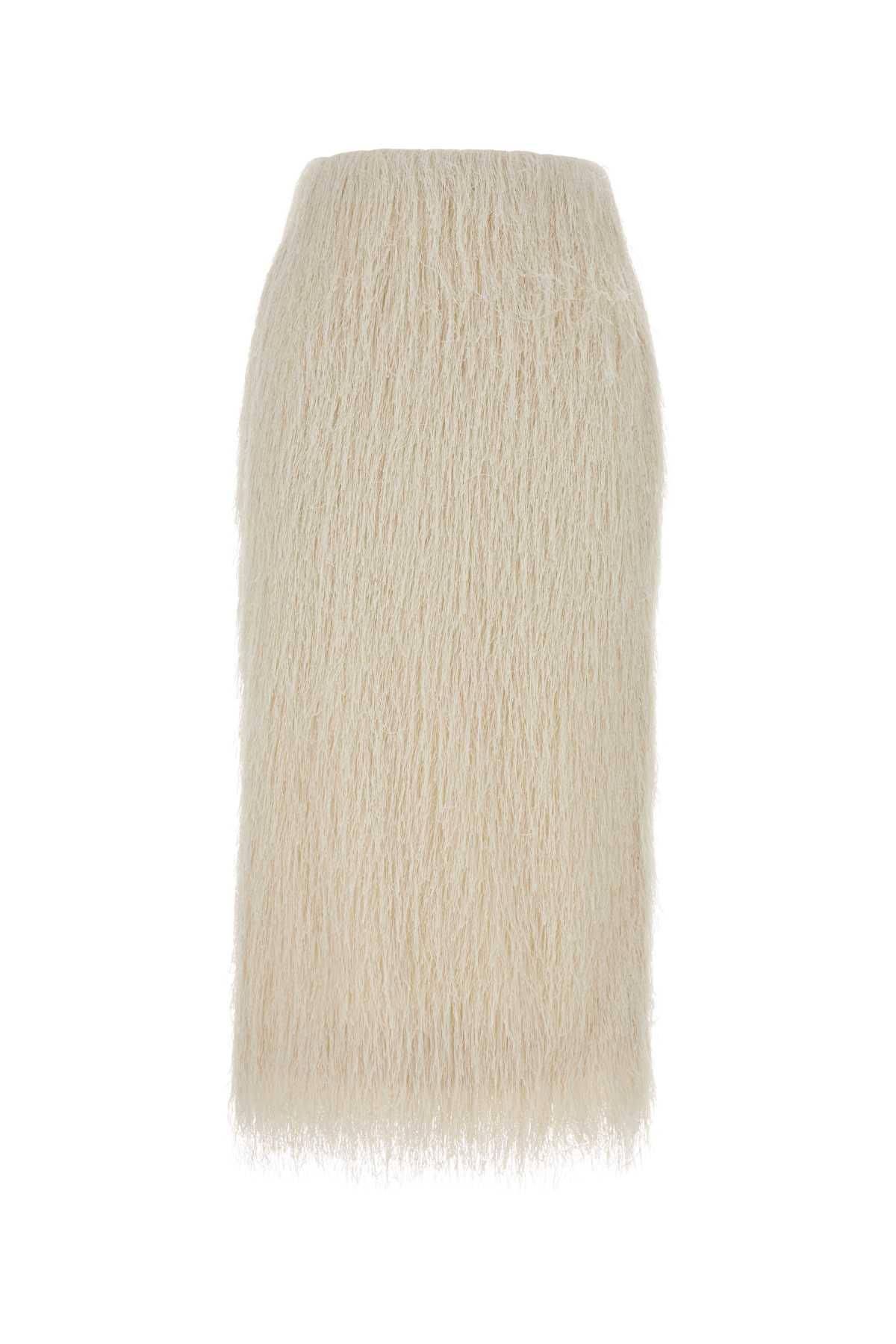 dries van noten ivory polyester sokna skirt