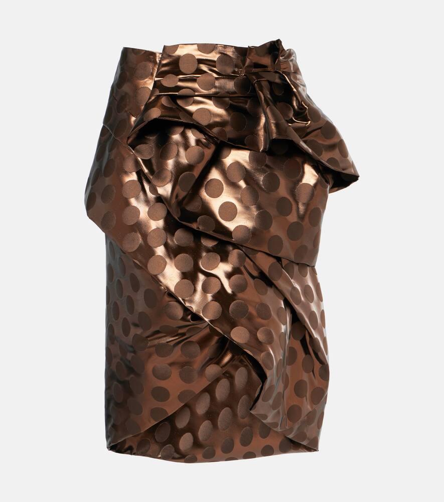 dries van noten lamé midi skirt