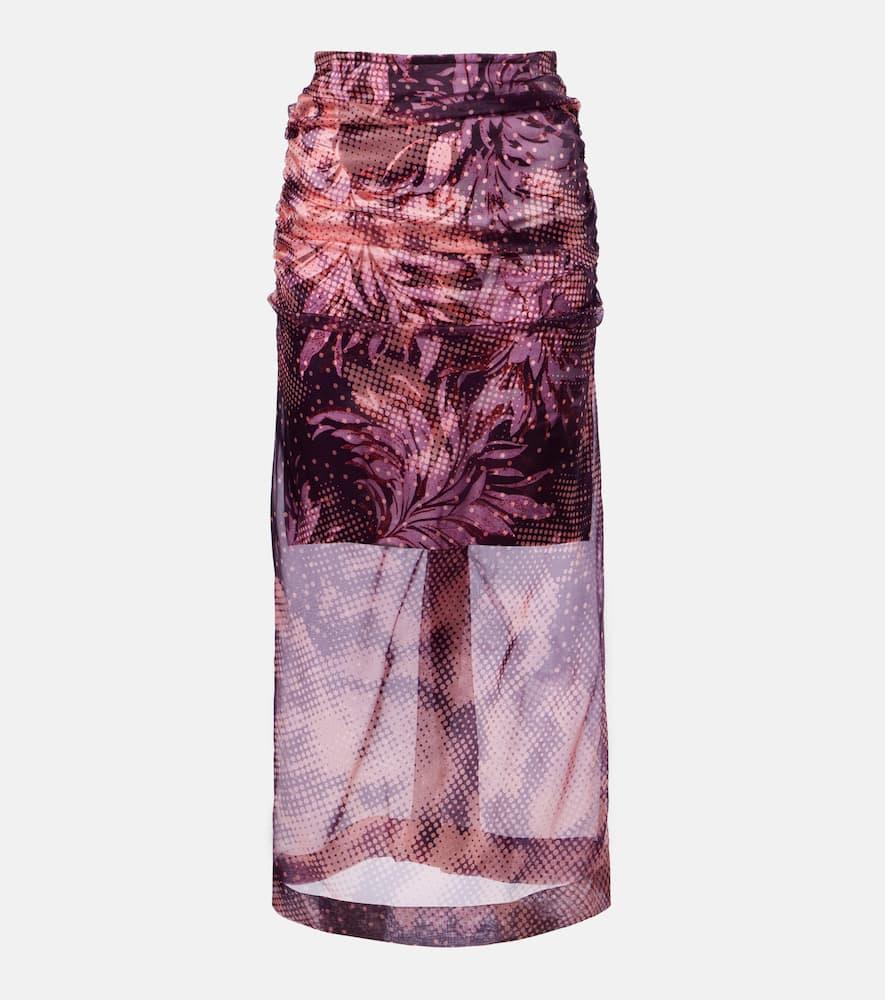 dries van noten layered printed silk